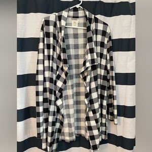 White Buffalo Check Cardigan